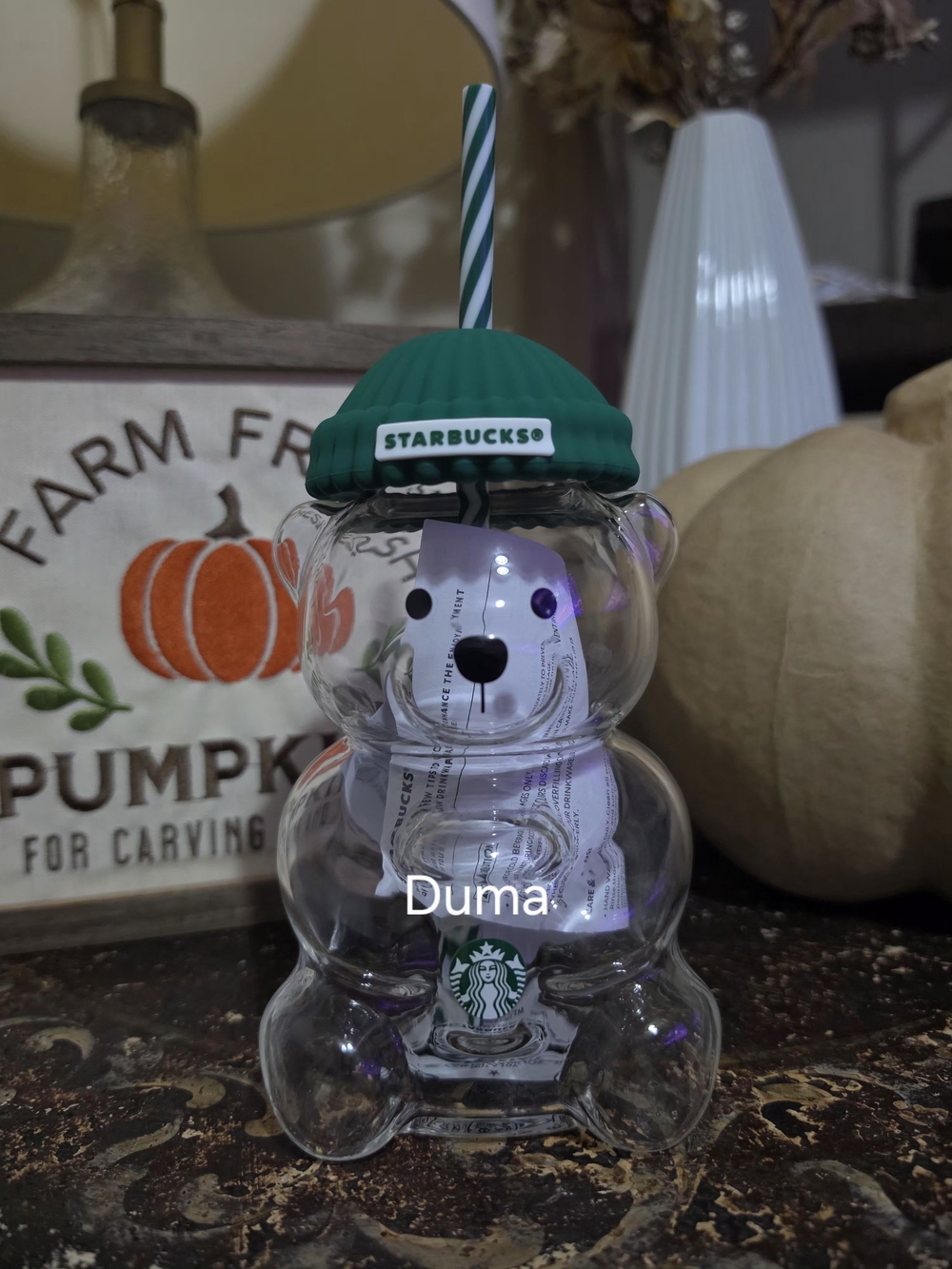 Starbucks Bearista Cup with Green Straw Hat - Picture 2 of 4